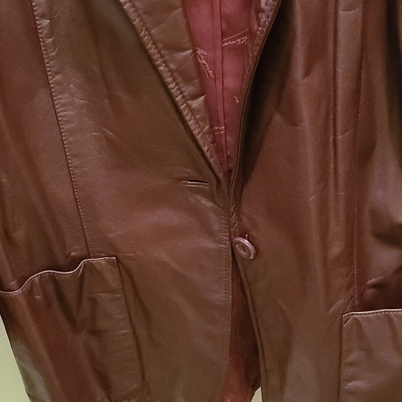 Etienne Aigner Genuine Leather Jacket - Picture 4 of 8